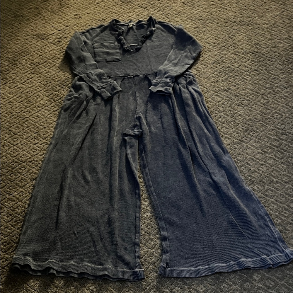 Free People Textured Navy Garment